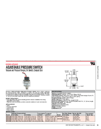 Thumbnail of document Brochure - APS / AVS Adjustable Pressure Switch